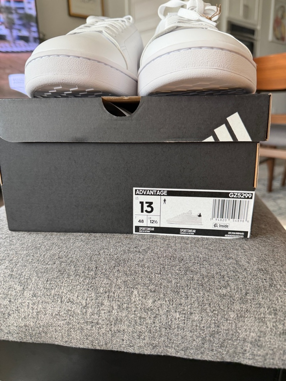 adidas White Low-Top Leather Sneakers